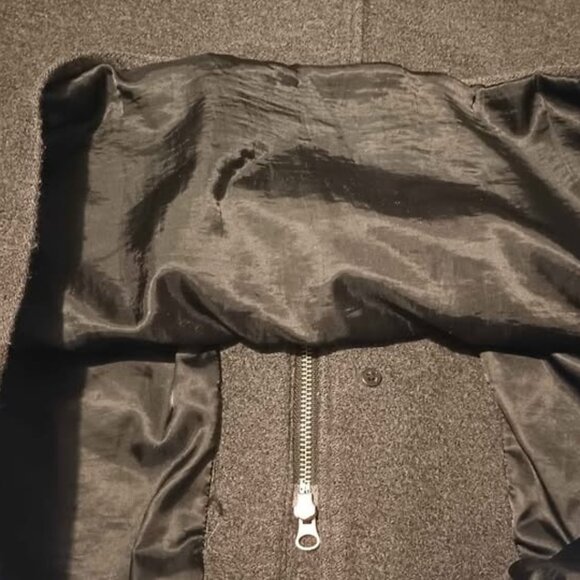 Eddie Bauer Wool Cashmere Blend Business Casual Coat Men's Large Gray - Picture 4 of 10